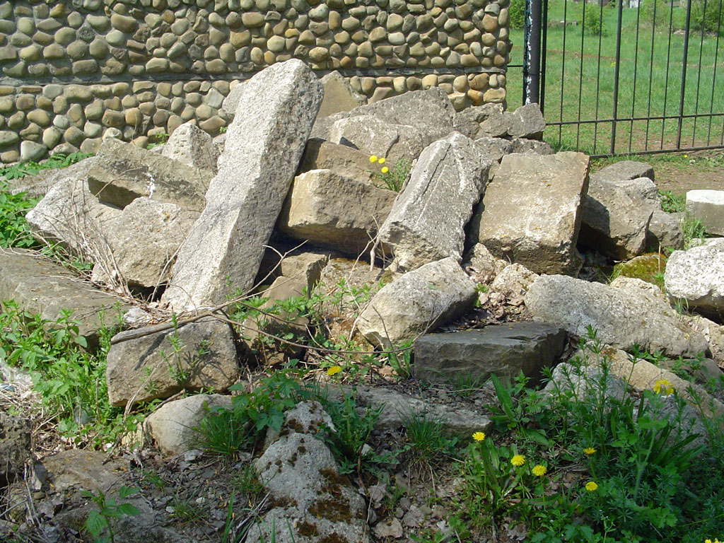 Ivano-Frankivsk - fragments of Jewish grave stones, May 2013